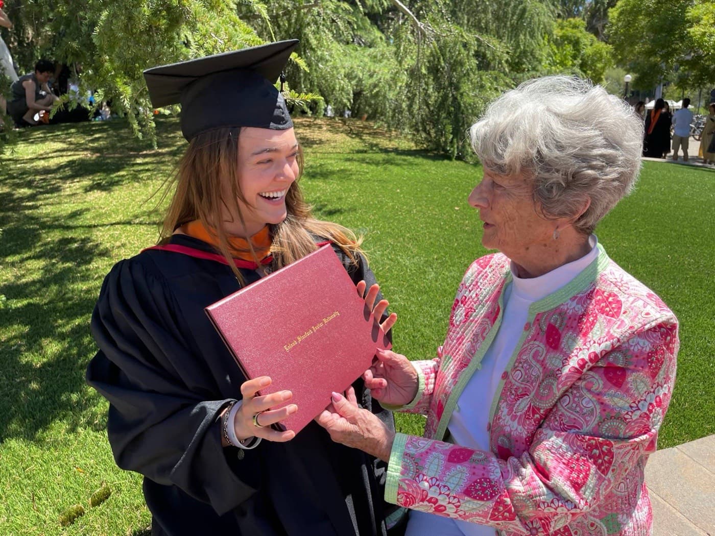 Harper Carroll with her grandmother